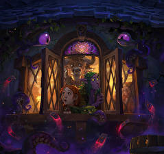 Sfondi desktop Hearthstone: Heroes of Warcraft Elfi Finestra Videogiochi Fantasy