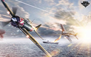 Bakgrunnsbilder World of Warplanes Et fly Flyging Skyting videospill Biler