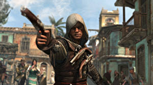 Sfondi desktop Assassin's Creed Assassin's Creed 4 Black Flag Uomini Pistola gioco Grafica_3D