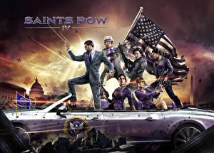 Papel de Parede Desktop Saints Row Homem EUA Washington, D.C. Bandeira 4