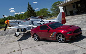 Bakgrunnsbilder Ford Et fly Burgunder 2013 Mustang SR P51 automobil