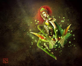 Sfondi desktop DOTA 2 Arcieri Windrunner Donna rossa gioco Fantasy Ragazze