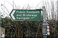 SK5042 : Public footpath sign, Robin Hood Way by Kate Jewell