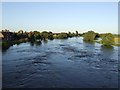 SK3728 : The Trent in Flood at Swarkestone by Ian Calderwood