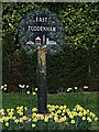 TG0711 : East Tuddenham Village sign by steve chamberlin