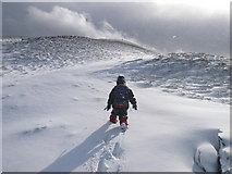  : Luke on Beinn na Gucaig summit ridge by Simon Waddicor