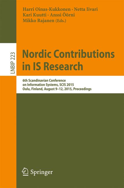 Cover of 'Nordic Contributions in IS Research'