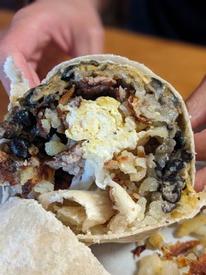 Photo of Western Cafe - Bozeman, MT, US. Breakfast burrito with sausage