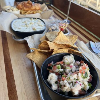 Ceviche and fish n chips