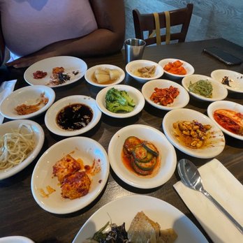 The infamous banchan spread.