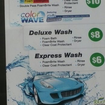 Car wash price.