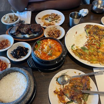 Tofu & Galbi Combo + Seafood Pancake