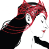 scarlet witch crowned in profile