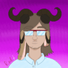 My OC (human with 2 pairs of horns and long floppy ears)