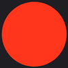 a large red dot on a black ground.