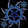 The Supernatural pentagram with two snowflakes