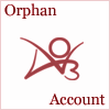 AO3 logo with text "orphan account"