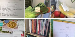 Images from the diary study of grocery activities