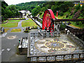 SC4384 : Laxey Valley Gardens, and Snaefell Wheel. by Chris Gunns