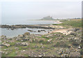 NU1835 : Bamburgh Castle from Harkess rocks by Pauline E