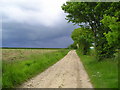 TL9956 : Storm approaching Kiln Lane Buxhall by Chris Holifield