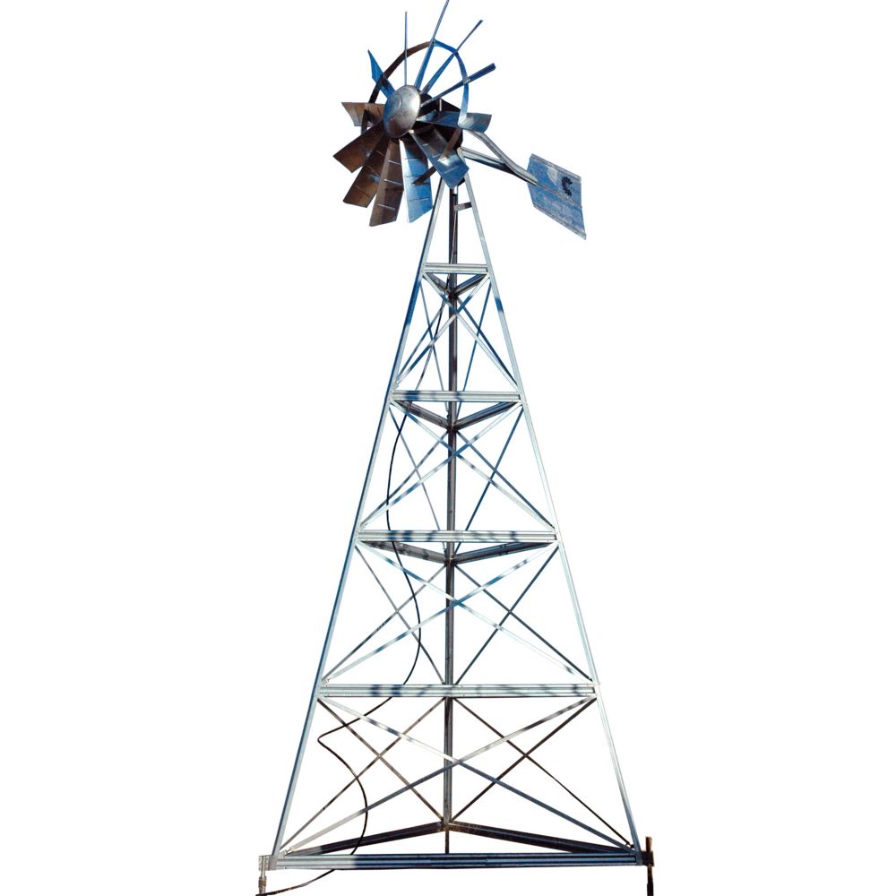 Outdoor Water Solutions Galvanized Backyard Windmill Small The