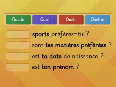  L`adjectif interrogatif 