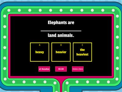 Comparison of short adjectives