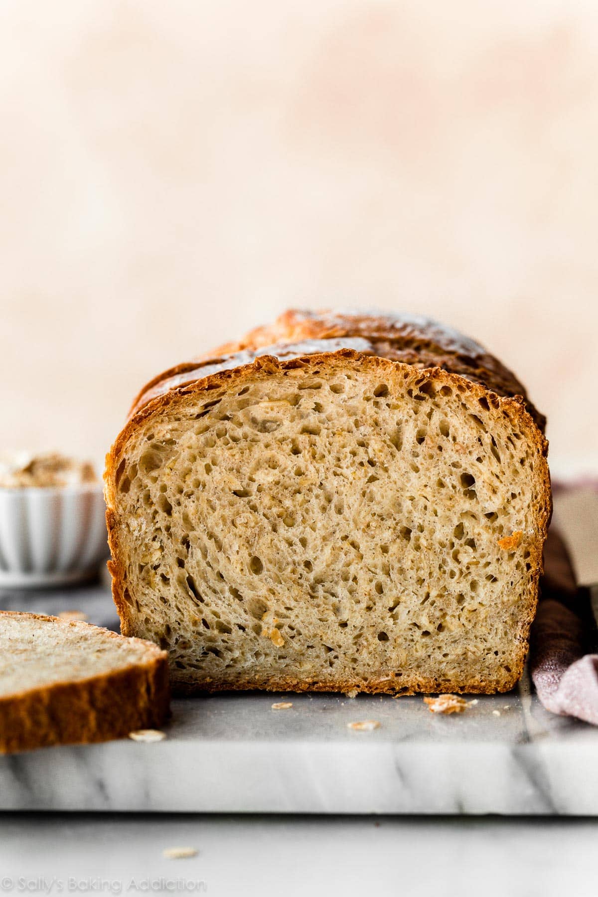 no knead honey oat bread