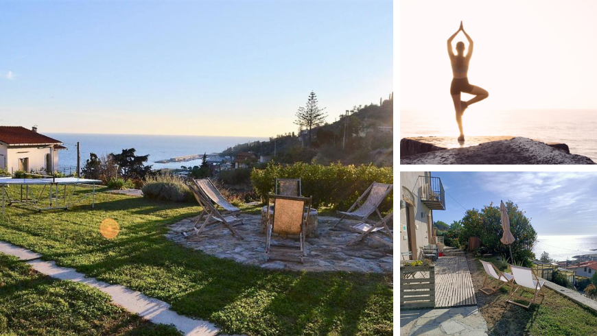 yoga near the Ligurian sea, Italy