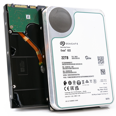 Seagate Exos X22 ST22000NM001E 22TB 7.2K RPM SATA 6Gb/s 512e 3.5in Recertified Hard Drive main