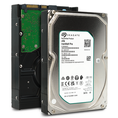 Seagate Ironwolf Pro ST4000NE001 4TB 7.2K RPM SATA 6Gb/s 512e NAS 3.5in Recertified Hard Drive