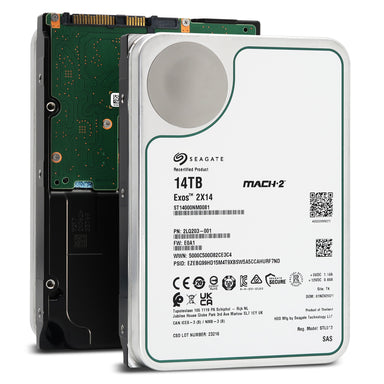 Seagate Exos 2X14 ST14000NM0081 2LQ203-001 14TB (2x 7TB) 7.2K RPM SAS 12Gb/s 512e MACH.2 3.5in Recertified Hard Drive