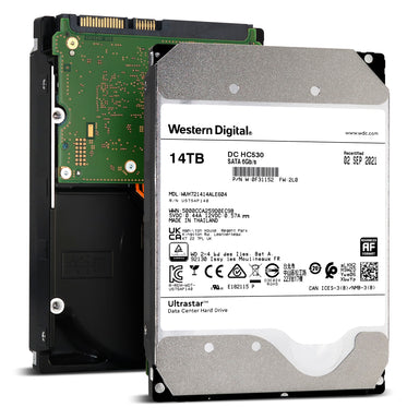 Western Digital Ultrastar DC HC530 WUH721414ALE604 14TB 7.2K RPM SATA 6Gb/s 512e 3.5in Recertified Hard Drive