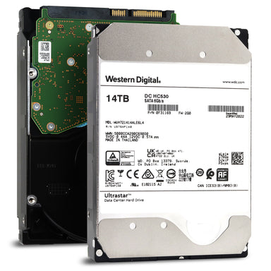 Western Digital Ultrastar DC HC530 WUH721414ALE6L4 0F31169 14TB 7.2K RPM SATA 6Gb/s 512e 3.5in Recertified Hard Drive