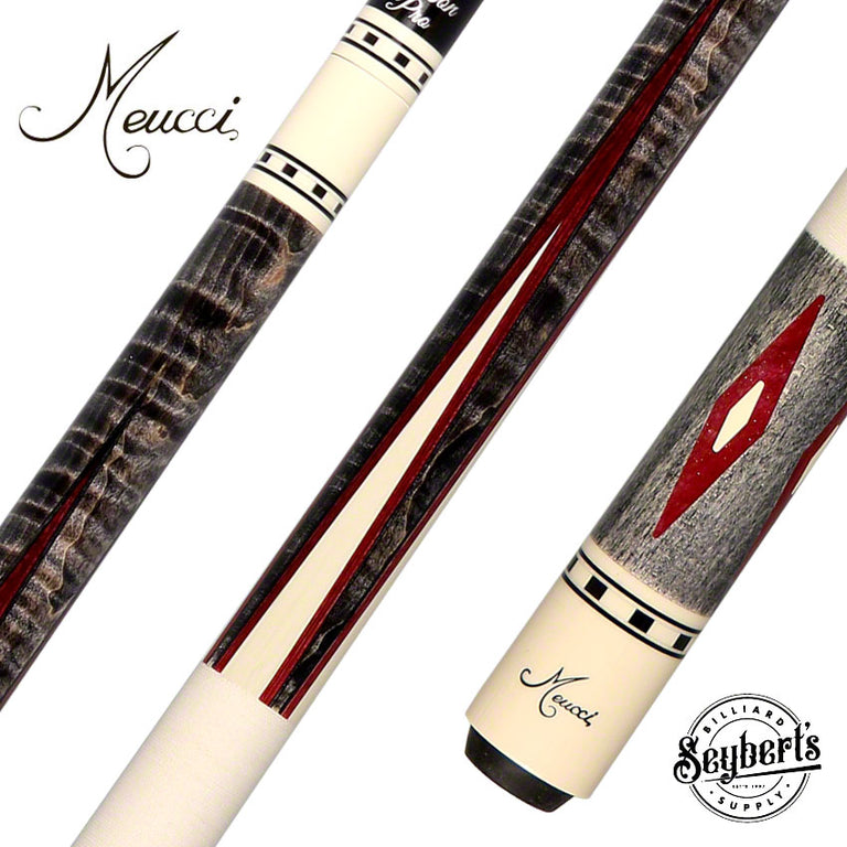 Meucci EC7R Economy Pool Cue 7 Red Pool Cue with Carbon Shaft - EC7REDC