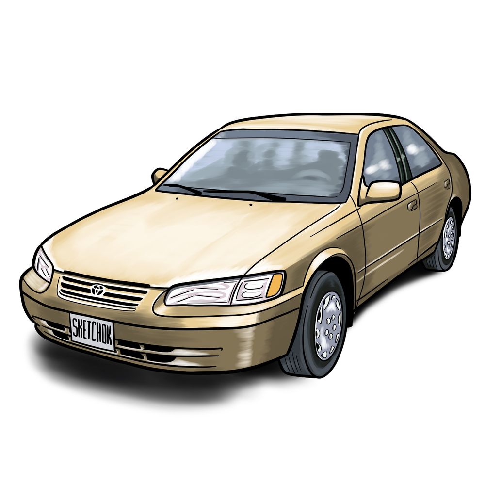 How to Draw a Toyota Camry XV20 Generation Sedan (1996–2002)