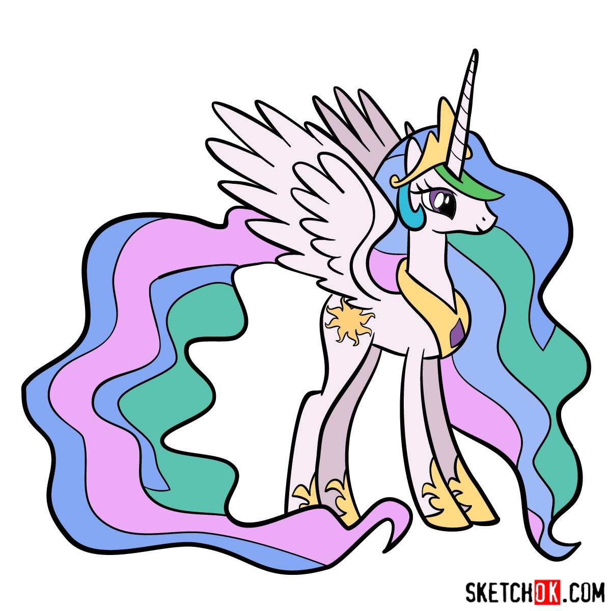 Mlp Princess Celestia My Style My Little Pony Drawing - vrogue.co