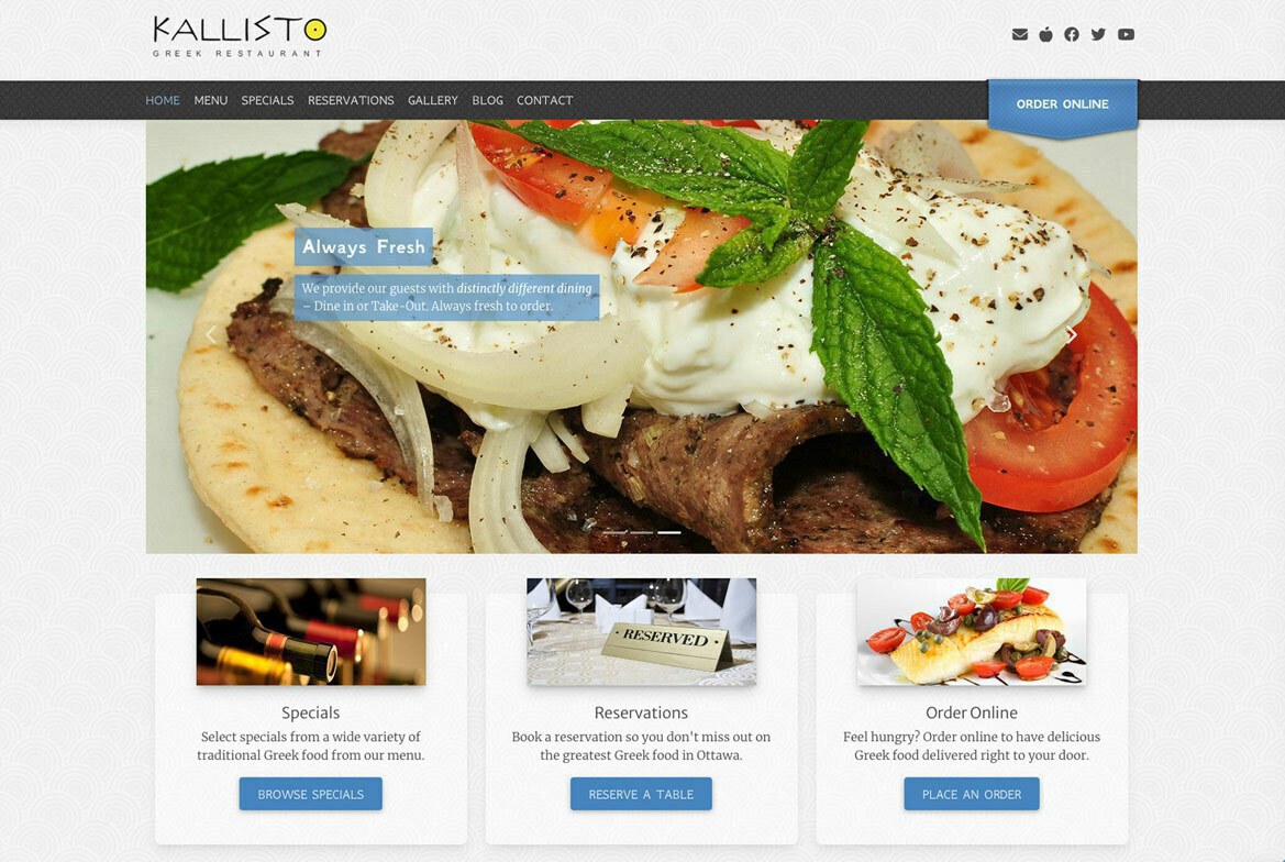 Kallisto Greek Restaurant Cover