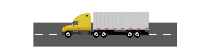 Semi Truck Riding Left