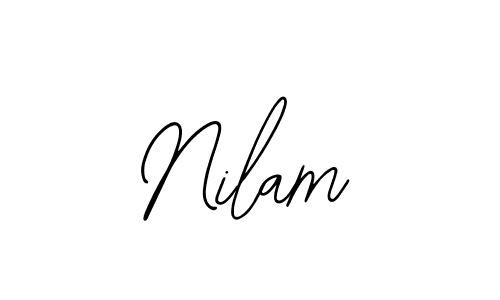 Also You can easily find your signature by using the search form. We will create Nilam  name handwritten signature images for you free of cost using Bearetta-2O07w sign style. Nilam  signature style 12 images and pictures png