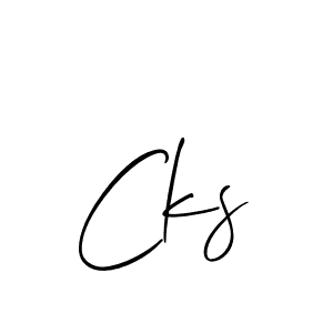 Create a beautiful signature design for name Cks. With this signature (Allison_Script) fonts, you can make a handwritten signature for free. Cks signature style 2 images and pictures png