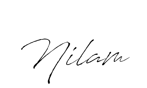 Create a beautiful signature design for name Nilam . With this signature (Antro_Vectra) fonts, you can make a handwritten signature for free. Nilam  signature style 6 images and pictures png