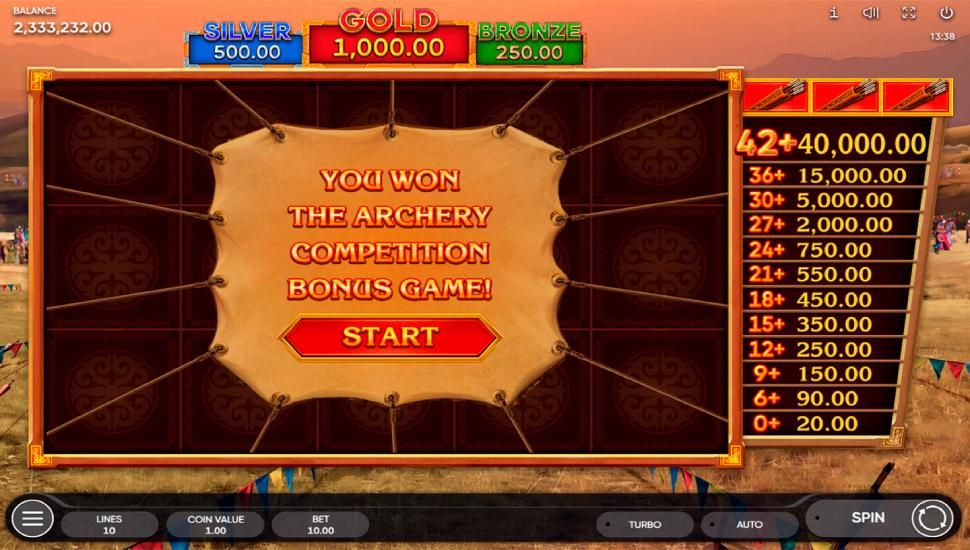 Mongol Treasures II slot - bonus game