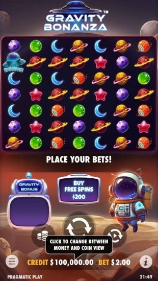 Gravity Bonanza slot mobile