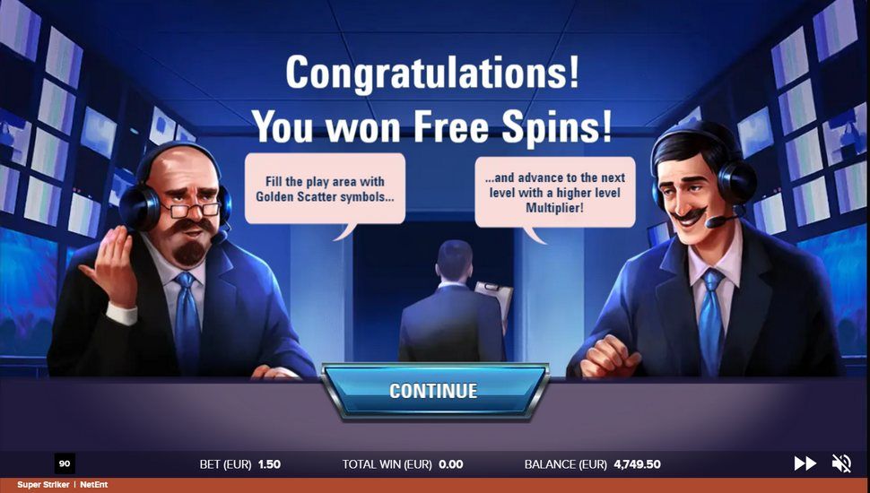 Super Striker Slot - Free Spins