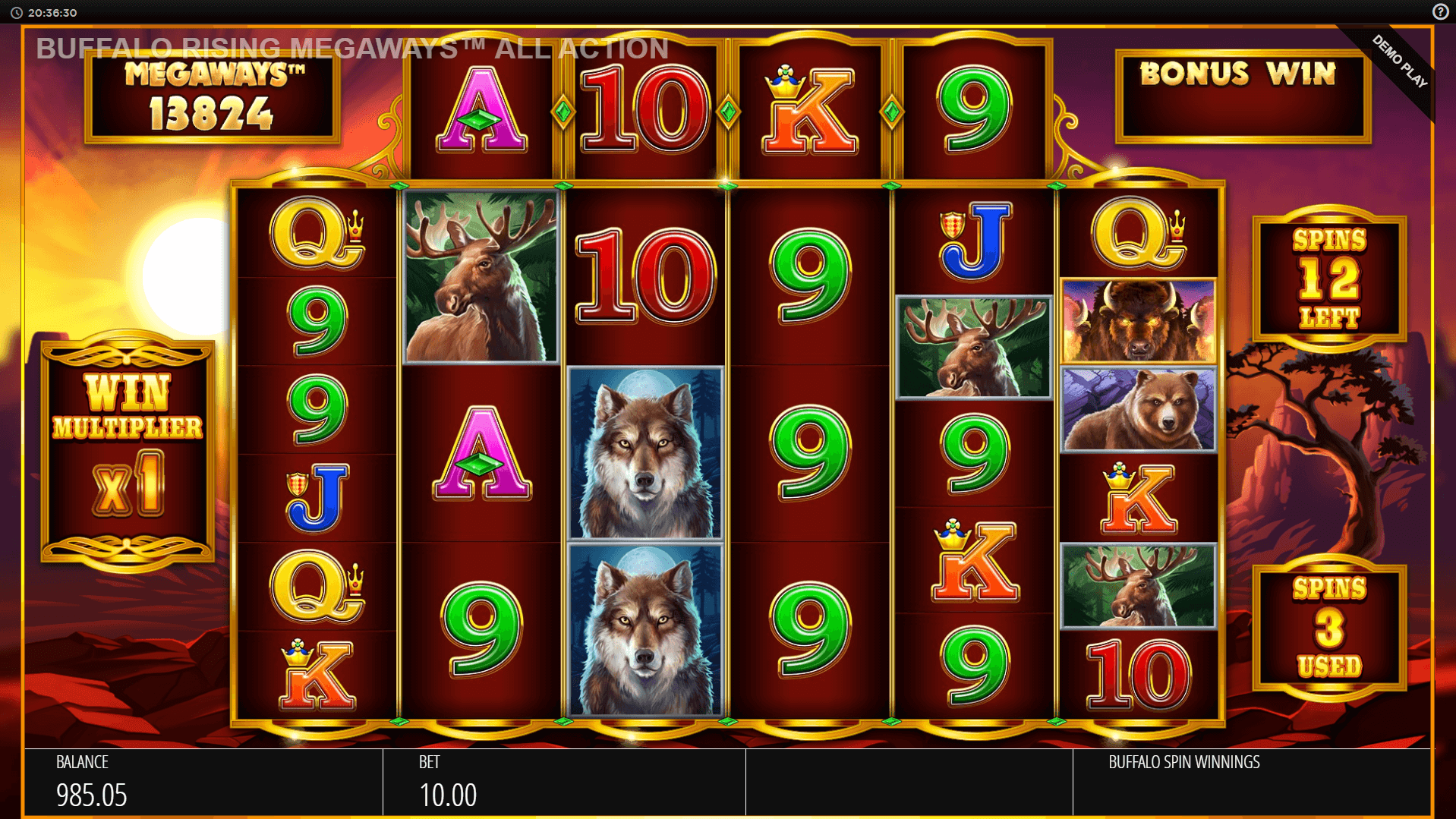 Buffalo Rising Megaways All Action slot play free