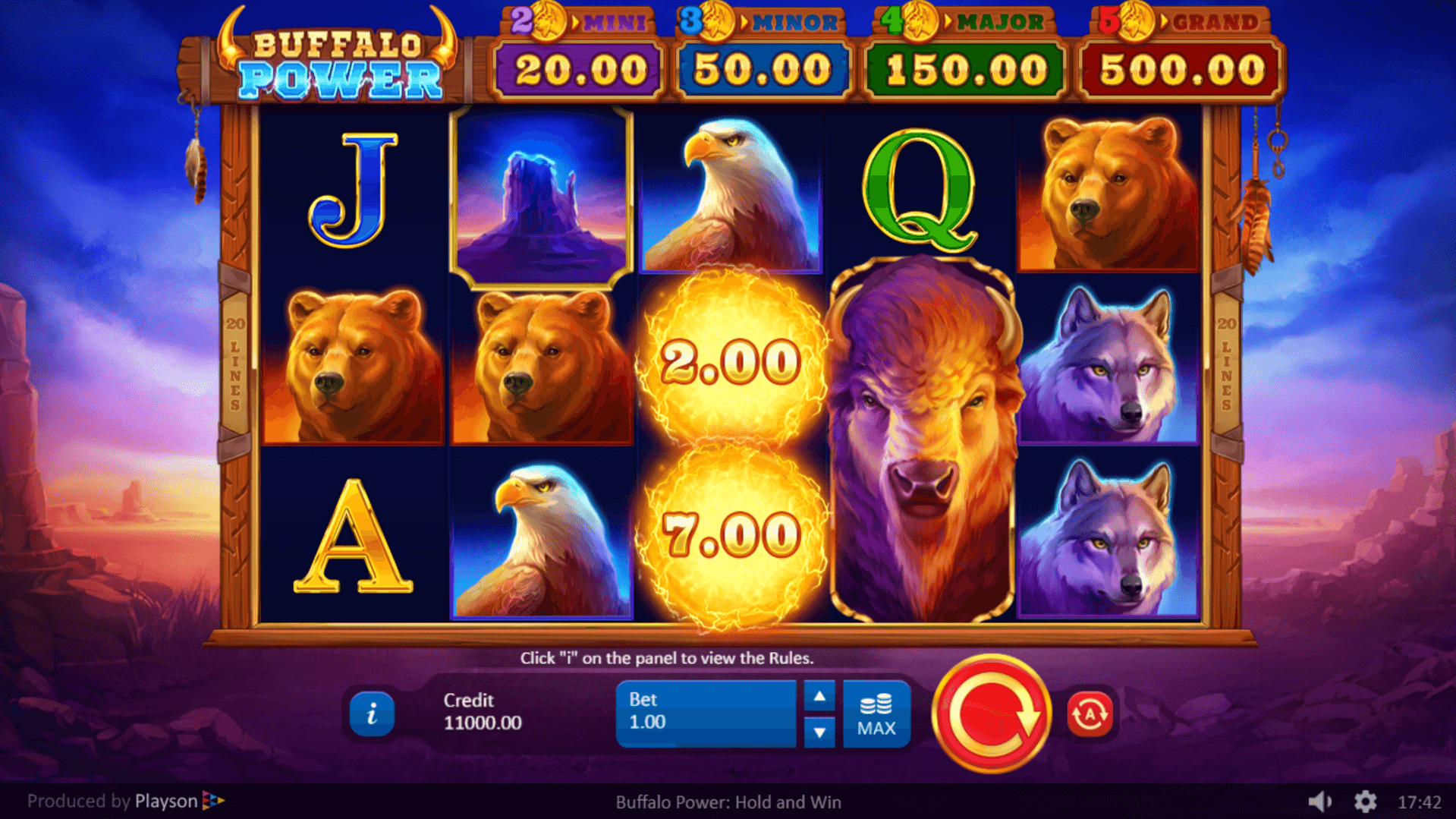 Buffalo Power Hold and Win slot play free