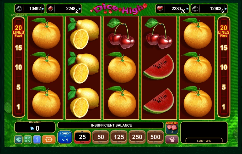 Dice High slot play free