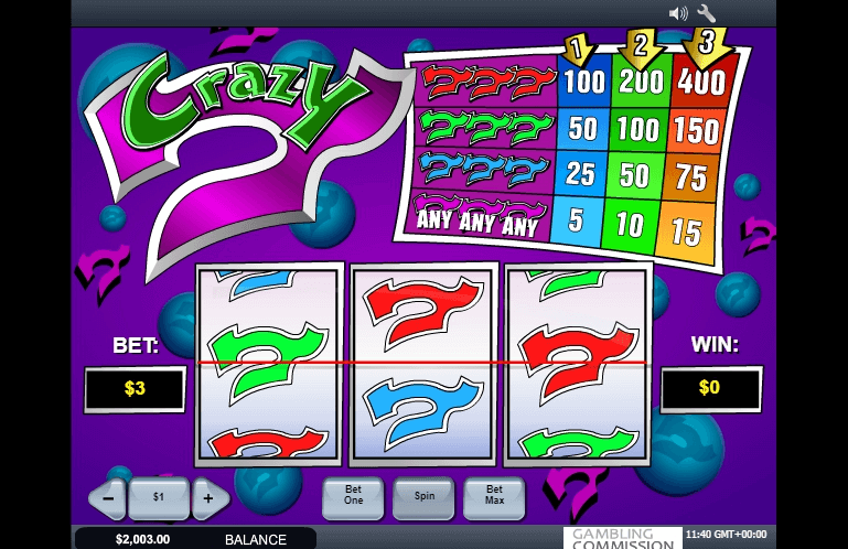 Crazy 7 slot play free